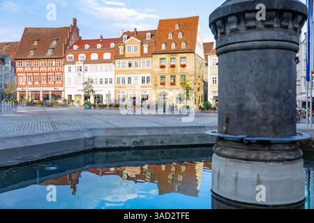 Germania, Baviera, Coburgo, Marketplace, Townhouse, vecchia farmacia Foto Stock