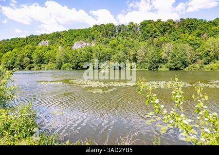 Germania, Baviera, Naabtal, Naab, kayak Foto Stock