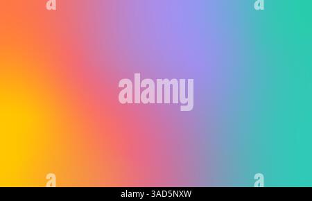 Uno sfondo vibrante sfumato con una miscela omogenea di tonalità giallo, arancione, rosa, viola e verde, creazione di un design astratto moderno. . Foto Stock