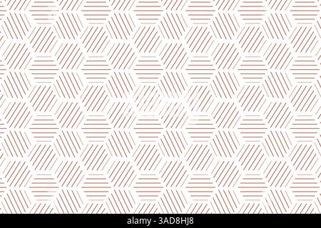 Design dello sfondo con ripetizione esagonale geometrica senza cuciture Illustrazione Vettoriale