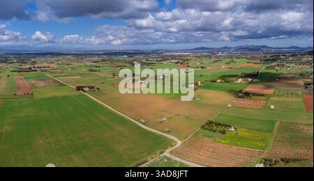 Es Pla de Llodrà Countryside, Manacor, Maiorca, Isole Baleari, Spagna Foto Stock