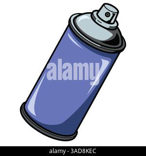 Icona vettore bomboletta spray. Illustrazione della bomboletta spray dal design semplice. Simbolo del flacone di aerosol isolato su sfondo bianco. Illustrazione Vettoriale