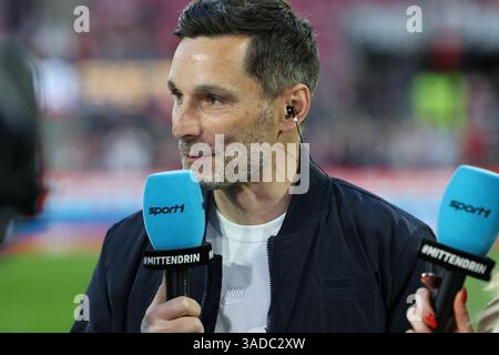 05.04.2025, RheinEnergie Stadion, Koeln, GER, 2.FBL, 1) FC Koeln vs. Hertha BSC Berlin, im Bild: Stefan Leitl Trainer/Headcoach (Hertha BSC), foto © nordphoto GmbH/Meuter DFL le normative vietano qualsiasi uso di fotografie come sequenze di immagini e/o quasi-video. Foto Stock