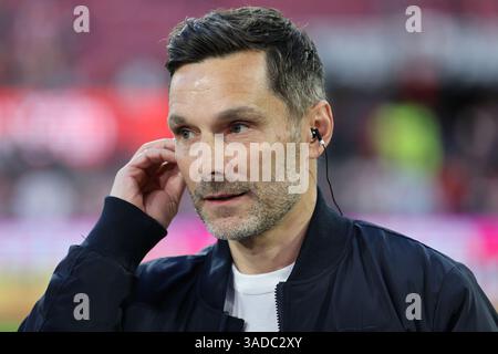 05.04.2025, RheinEnergie Stadion, Koeln, GER, 2.FBL, 1) FC Koeln vs. Hertha BSC Berlin, im Bild: Stefan Leitl Trainer/Headcoach (Hertha BSC), foto © nordphoto GmbH/Meuter DFL le normative vietano qualsiasi uso di fotografie come sequenze di immagini e/o quasi-video. Foto Stock
