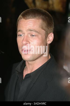 10 maggio 2004; New York, NY, Stati Uniti; l'attore BRAD PITT alla prima di "Troy" a New York. (Immagine di credito: Helena Kubicka/ZUMAPRESS.com) Foto Stock