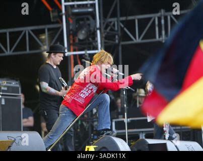 14 agosto 2009 - Budapest, Ungheria - la band punk tedesca DIE TOTEN HOSEN in concerto all'annuale Sziget Music Festival di Budapest, Ungheria. I membri di Die Toten Hosen sono CAMPINO (ANDREAS FREGE), KUDDEL (ANDREAS VON HOLST), VOM (STEPHEN 'VOM' RITCHIE), ANDI (ANDREAS MEURER) e Breiti (MICHAEL BREITKOPF (Credit Image: NorthFoto/ZUMAPRESS.com) Foto Stock