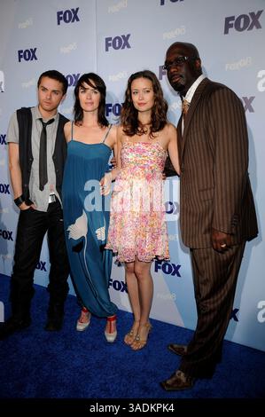 15 maggio 2008. New York City . Gli attori Thomas Dekker, Lena Headey, Summer Glau e Richard T. Jones assistono alla Fox Network upfront tenutasi al Wollman Rink di Central Park (Credit Image: Sharkpixs/ZUMAPRESS.com) Foto Stock