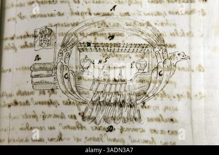 29 feb 2012 - Roma, Italia - "Lux in Arcana", si svela l'archivio segreto Vaticano, mostra al Museo Capitolini di Roma con 100 documenti originali degli archivi segreti Vaticani che illuminano la storia del XII secolo. (Immagine di credito: © Evandro Inetti/ZUMAPRESS.com) Foto Stock