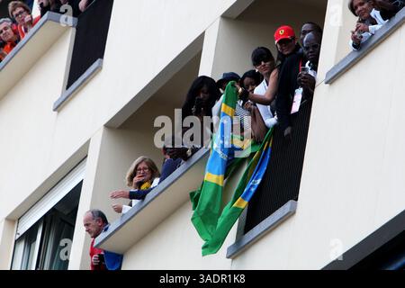 Tifosi...Campionato del mondo di Formula 1, Rd 6, Gran Premio di Monaco, gara, Monte Carlo, Monaco, domenica 25 maggio 2008 (immagine di credito: Sutton Motorsports/ZUMAPRESS.com) Foto Stock