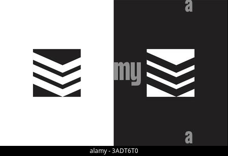 Edificio con logo minimalista Illustrazione Vettoriale