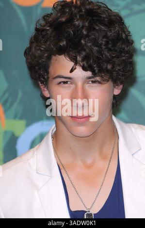 3 agosto 2008 - Los Angeles, California, Stati Uniti - cantante NICK JONAS (immagine di credito: Jeff Frank/ZUMAPRESS.com) Foto Stock