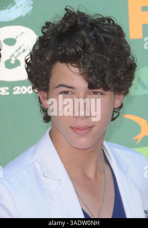 3 agosto 2008 - Los Angeles, California, Stati Uniti - cantante NICK JONAS (immagine di credito: Jeff Frank/ZUMAPRESS.com) Foto Stock