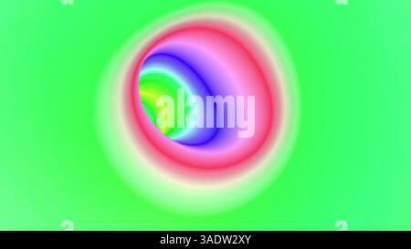 Rendering 3d dell'ipnosi psichedelica del tunnel di tendenza a colori Foto Stock