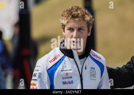 Suzuka, Giappone. 5 aprile 2024. Liam Lawson della nuova Zelanda e Visa Cash App RB Formula One Team durante il Gran Premio del Giappone di Formula 1. (Foto di Jay Hirano/SOPA Images/Sipa USA) credito: SIPA USA/Alamy Live News Foto Stock