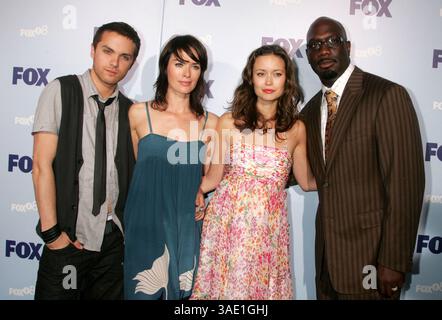15 maggio 2008 - New York, New York, Stati Uniti - gli attori THOMAS DEKKER, LENA HEADEY, SUMMER GLAU e RICHARD T. JONES agli arrivi per il Fox Network del 2008 tenutosi al Wollman Rink di Central Park (Credit Image: Nancy Kaszerman/ZUMAPRESS.com) Foto Stock