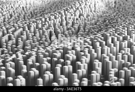 Paesaggio geometrico 3D astratto ideale per i banner di benvenuto e le illustrazioni 3d di Modern Design Foto Stock