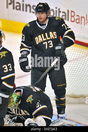 17 gennaio 2012. Dallas è protagonista dell'ala destra Michael Ryder (73) in azione.durante una partita tra i Detroit Red Wings e i Dallas Stars all'American Airlines Center di Dallas, Texas.(immagine di credito: © Manny Flores/Cal Sport Media/ZUMAPRESS.com) Foto Stock