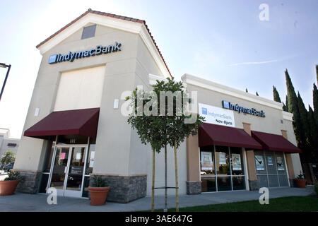 20 marzo 2007 - Los Angeles, California, USA - IndyMac Bancorp Inc., ex holding del prestatore di mutui in California sequestrata il mese scorso dalla Federal Deposit Insurance Corp., ha presentato domanda di protezione fallimentare al capitolo 7 (immagine di credito: Ringo Chiu/ZUMAPRESS.com) Foto Stock