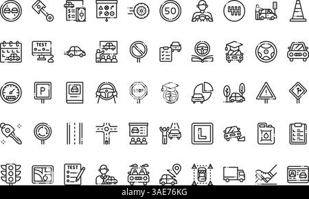 Raccolta di icone vettoriali di alta qualità con traccia modificabile. Ideale per progetti professionali e creativi Illustrazione Vettoriale