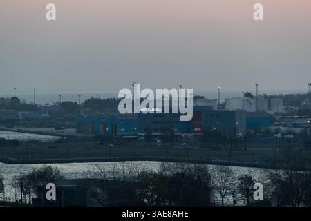 HMS Cambria Royal Naval Reserve Unit, Cardiff Bay, Galles Foto Stock