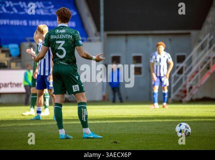 Gothenburg, Svezia. 5 aprile 2025. Momento nel secondo tempo della partita tra IFK Gothenburg e Halmstads BK in Allsvenskan a Gamla Ullevi. Credito: Per L Foto Stock
