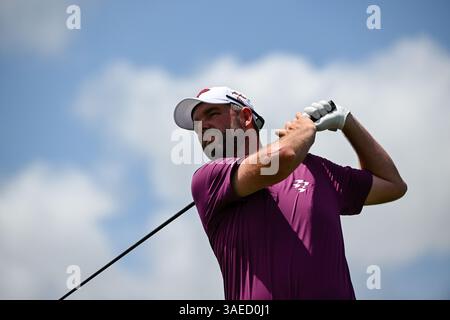Doral, Stati Uniti. 6 aprile 2025. Marc Leishman del The Ripper GC parte durante l'ultima giornata del LIV Golf Invitational 2025 - Miami al Trump National Golf Course il 6 aprile 2025 a Doral, Florida. (Foto di JC Ruiz/Sipa USA) credito: SIPA USA/Alamy Live News Foto Stock