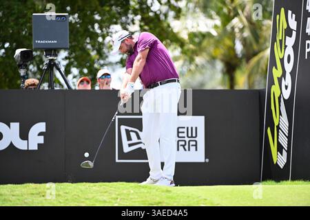 Doral, Stati Uniti. 6 aprile 2025. Marc Leishman del The Ripper GC parte durante l'ultima giornata del LIV Golf Invitational 2025 - Miami al Trump National Golf Course il 6 aprile 2025 a Doral, Florida. (Foto di JC Ruiz/Sipa USA) credito: SIPA USA/Alamy Live News Foto Stock