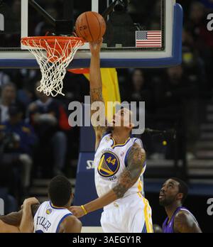 17 dicembre 2011 - Oakland, California, Stati Uniti - TOMMY SMITH dei Golden State Warriors nella prima metà dell'azione espositiva alla Oracle Arena. (Immagine di credito: © Jim Gensheimer/San Jose Mercury News/MCT/ZUMAPRESS.com) Foto Stock