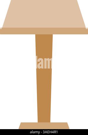 Classico leggio in legno, podio o rostro icona da dietro per parlare in pubblico in vettoriale Illustrazione Vettoriale