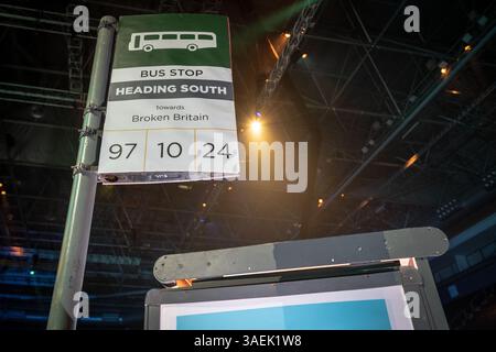 Set "Broken Britain". Riformare la manifestazione di massa del Regno Unito a Birmingham mira a conquistare centinaia di seggi nelle elezioni locali alla fine di quest'anno. Foto Stock