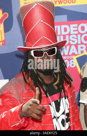 7 settembre 2008 - Los Angeles, California, USA - rapper T PAIN agli MTV Video Music Awards tenuti presso i Paramount Studios, Hollywood (immagine di credito: Paul Fenton/ZUMAPRESS.com) Foto Stock