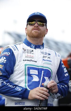 Chris Buescher sale in pista per qualificarsi per il Coke Zero Sugar 400 a Daytona, FL, USA, Daytona, Stati Uniti d'America, Nord America Foto Stock