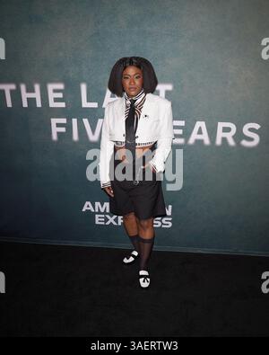 NY. 6 aprile 2025. Nasia Thomas in presenza per GLI ULTIMI CINQUE ANNI Opening Night on Broadway, Hudson Theatre, New York, NY, 06 aprile, 2025. crediti: Kristin Callahan/Everett Collection/Alamy Live News Foto Stock