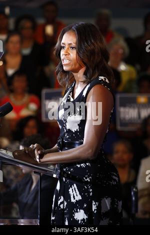 La First Lady Michelle Obama ha condotto campagne sulla spiaggia del governatore democratico Tom Wolf a Philadelphia, Pennsylvania - 15 ottobre 2014 Foto Stock