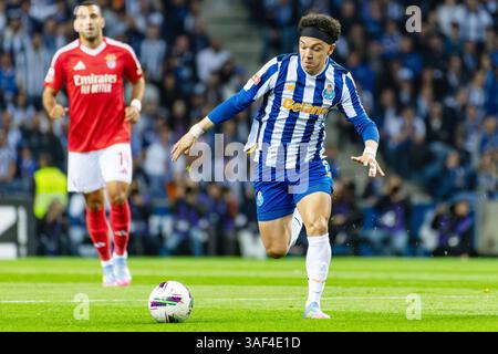 Porto, Portogallo. 6 aprile 2025. Pepê di Porto durante il campionato portoghese, Liga Portugal Betclic, partita di calcio tra FC Porto e SL Benfica il 6 aprile 2025 a Estádio do Dragão a Porto, Portogallo - foto Jose Salgueiro/DPPI credito: DPPI Media/Alamy Live News Foto Stock