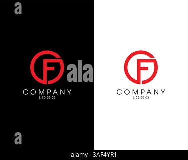 Lettera DI, FO, F logotipo iniziale design del nome dell'azienda. logo vettoriale per l'identità aziendale e aziendale Illustrazione Vettoriale