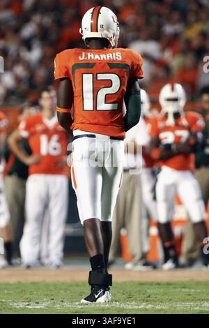17 settembre 2009: Quarterback dei Miami Hurricanes Jacory Harris (immagine di credito: SGM/ZUMAPRESS.com) Foto Stock