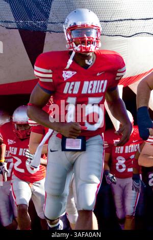 21 settembre 2009: University of New Mexico quarterback Donovan Porterie (immagine di credito: SGM/ZUMAPRESS.com) Foto Stock