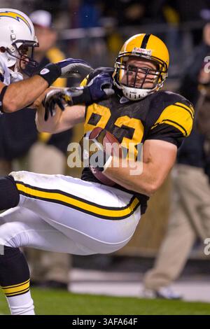 4 ottobre 2009: Il tight end dei Pittsburgh Steelers Heath Miller (immagine di credito: SGM/ZUMAPRESS.com) Foto Stock