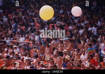 Bob Dylan, musicista, in concerto il 6 luglio 1986. (Immagine di credito: The Washington Times/ZUMAPRESS.com) Foto Stock