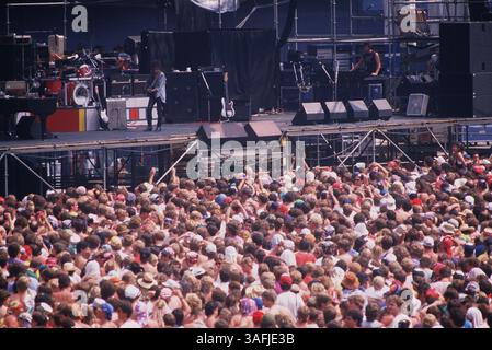 Bob Dylan, musicista, in concerto il 6 luglio 1986. (Immagine di credito: The Washington Times/ZUMAPRESS.com) Foto Stock