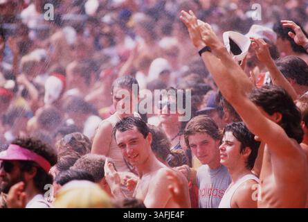 Bob Dylan, musicista, in concerto il 6 luglio 1986. (Immagine di credito: The Washington Times/ZUMAPRESS.com) Foto Stock