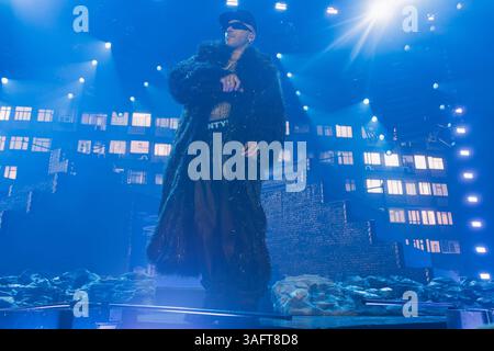 Concerto di musica - SFERA EBBASTA - TOUR 2025 sfera Ebbasta durante SFERA EBBASTA - TOUR 2025, Concerto di musica a Milano, Italia, 07 aprile 2025 Milano Unipol Forum Italia Copyright: XLucaxMichelix/xLiveMediax LPM 1806807 Foto Stock
