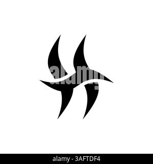 Logo Modern H: Elegante e unico. Logo Letter H minimalista. Logo Lettermark Illustrazione Vettoriale