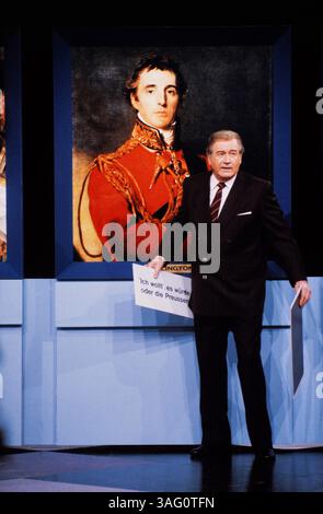 Einer wird gewinnen, alias EWG, ARD Quizsendung, 1985, moderiert von Hans-Joachim Kulenkampff, genannt Kuli. Foto Stock