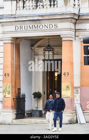 Drummonds Bank, Royal Bank of Scotland, Londra, Inghilterra. Foto Stock