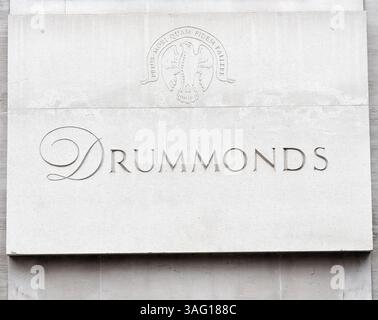 Drummonds Bank, Royal Bank of Scotland, Londra, Inghilterra. Foto Stock