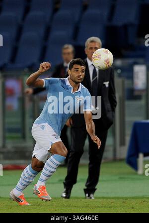 26 settembre 2012 - Roma, Italia - EDERSON in azione. SS Lazio vs NK Maribor gara del campionato di calcio Europa League disputata all'Olimpico di Roma. (Immagine di credito: © Gilberto Carbonari/ZUMAPRESS.com) Foto Stock