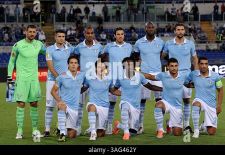 26 settembre 2012 - Roma, Italia - Team SSLazio. SS Lazio vs NK Maribor gara del campionato di calcio Europa League disputata all'Olimpico di Roma. (Immagine di credito: © Gilberto Carbonari/ZUMAPRESS.com) Foto Stock