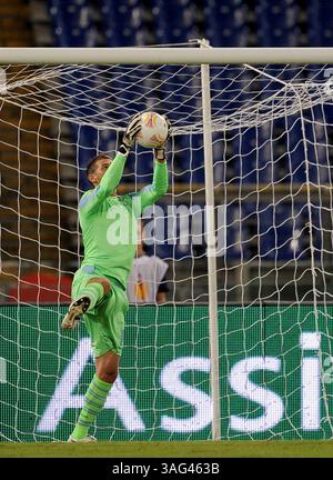 26 settembre 2012 - Roma, Italia - ALBANO BIZZARRI. SS Lazio vs NK Maribor gara del campionato di calcio Europa League disputata all'Olimpico di Roma. (Immagine di credito: © Gilberto Carbonari/ZUMAPRESS.com) Foto Stock